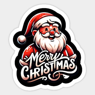 Santa’s Merry Christmas Magic: Festive Design Collection Sticker